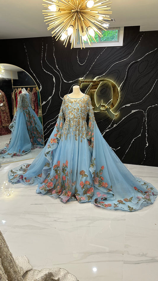 Hand painted gown