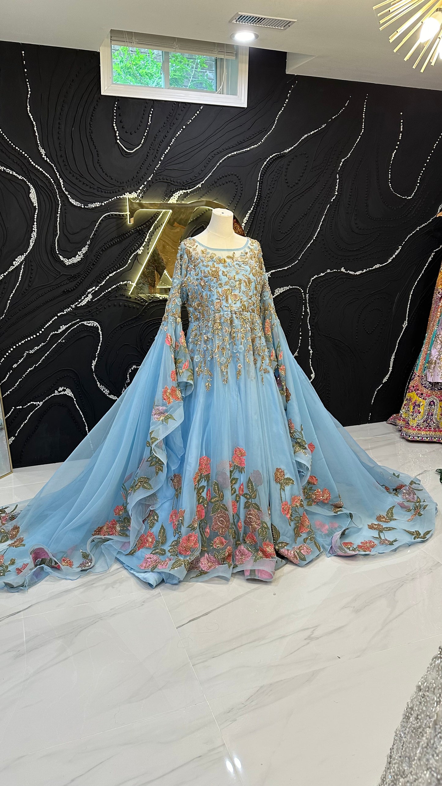 Hand painted gown