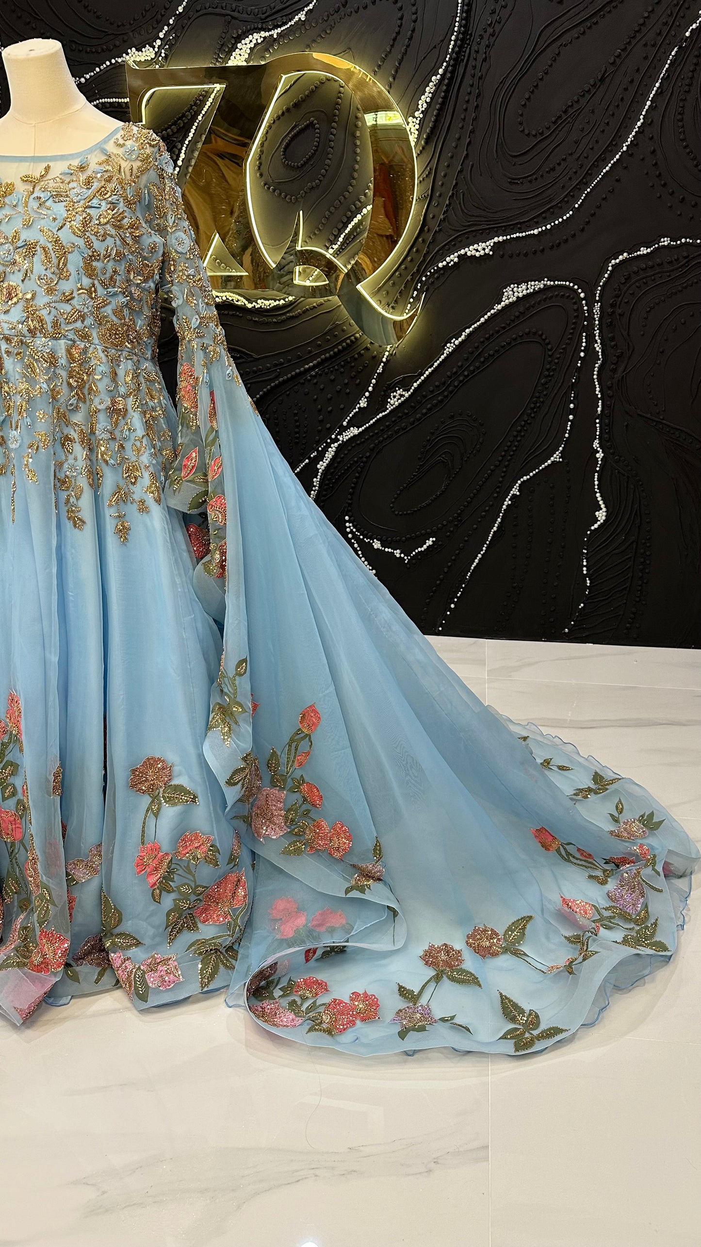 Hand painted gown