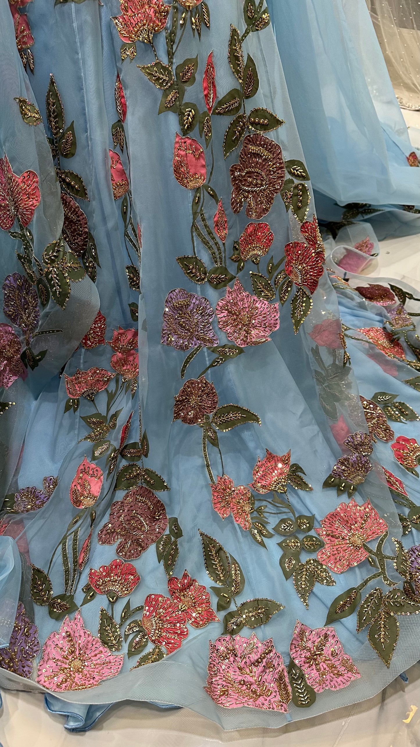 Hand painted gown