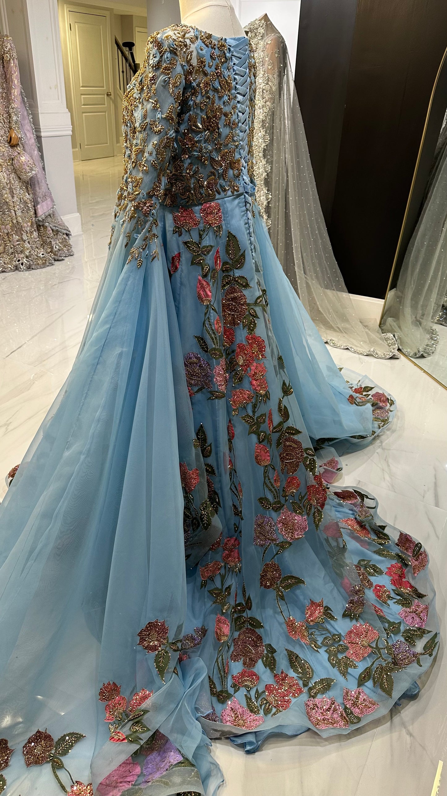 Hand painted gown