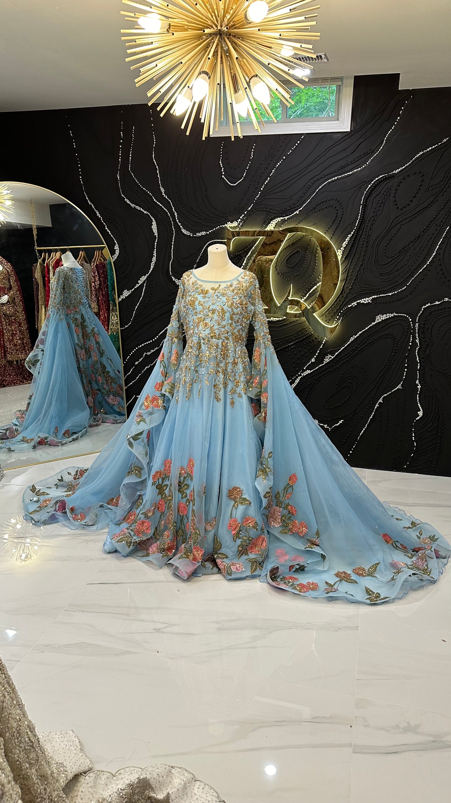 Hand painted gown