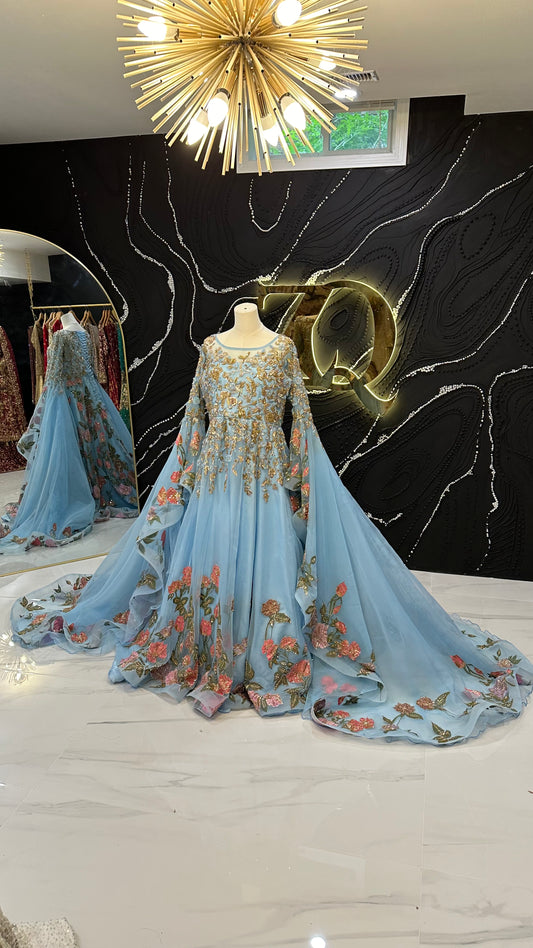 Hand painted gown